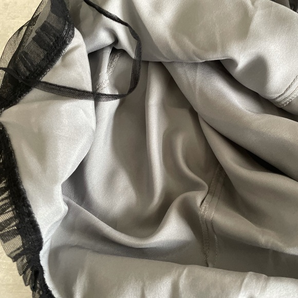 NWT United Colors of Benetton silver and black mesh dress - Picture 11 of 13